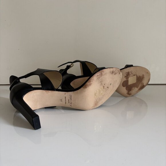Jimmy Choo Black Leather Heels - Picture 5 of 7